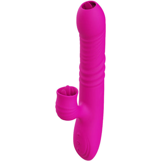 ARMONY FANNY MULTIFUNaaO VIBRADOR DE LaNGUA DUPLA FaCSIA EFEITO CALOR