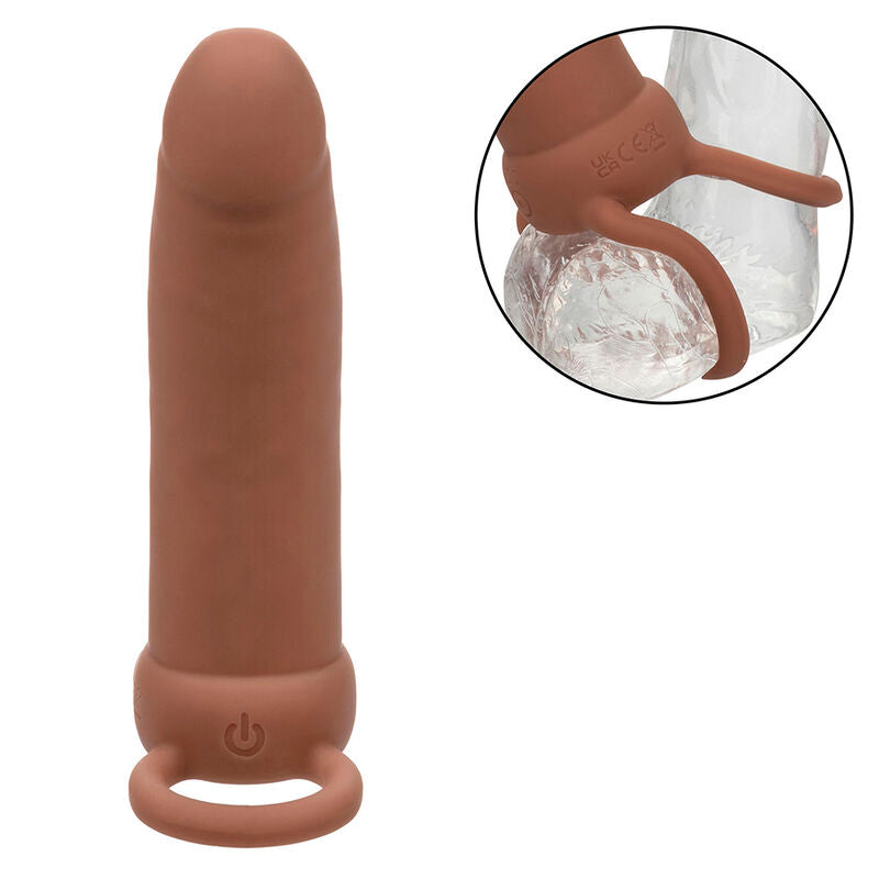 CALEXOTICS MAXX THICK DUAL PENETRATOR 10 VIBRAaaES MARROM