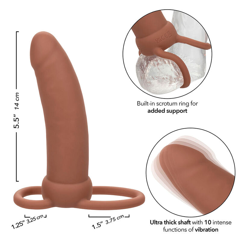 CALEXOTICS MAXX THICK DUAL PENETRATOR 10 VIBRAaaES MARROM