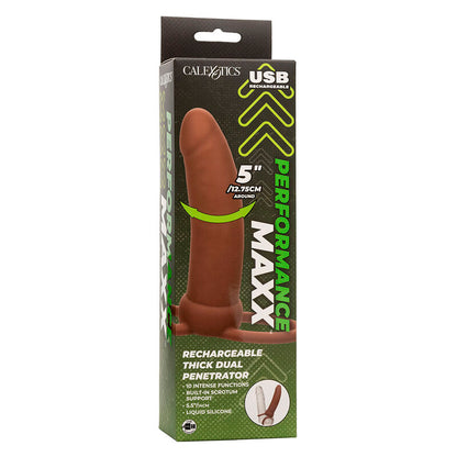 CALEXOTICS MAXX THICK DUAL PENETRATOR 10 VIBRAaaES MARROM