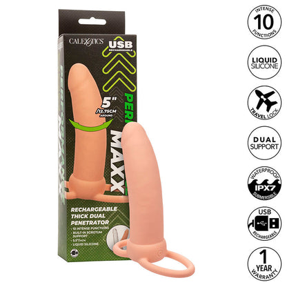 CALEXOTICS MAXX THICK DUAL PENETRATOR 10 VIBRAaaES CARNE