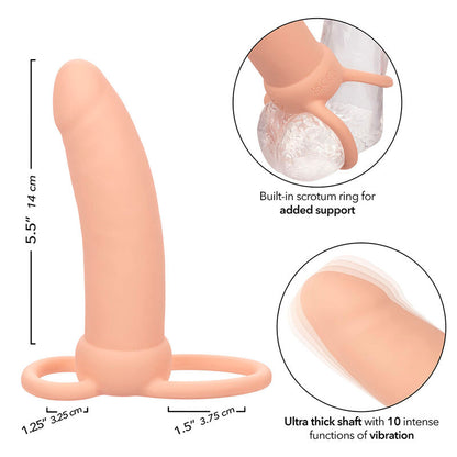 CALEXOTICS MAXX THICK DUAL PENETRATOR 10 VIBRAaaES CARNE