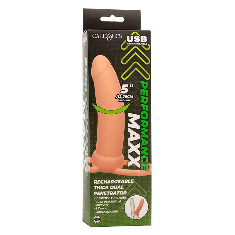 CALEXOTICS MAXX THICK DUAL PENETRATOR 10 VIBRAaaES CARNE