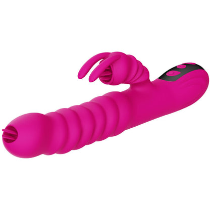 ARMONY VIBRADOR MULTIFUNCIONAL DE LaNGUA DUPLA DE COELHO FaCSIA EFEITO DE CALOR