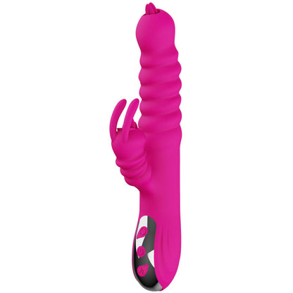 ARMONY VIBRADOR MULTIFUNCIONAL DE LaNGUA DUPLA DE COELHO FaCSIA EFEITO DE CALOR