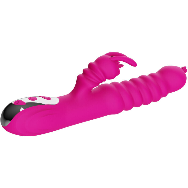 ARMONY VIBRADOR MULTIFUNCIONAL DE LaNGUA DUPLA DE COELHO FaCSIA EFEITO DE CALOR