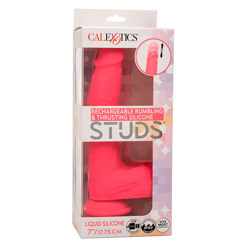 CALEXOTICS STUDS VIBRADOR REALISTA 10 VIBRAaaES ROSA