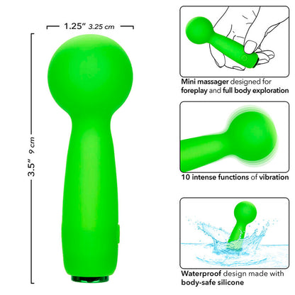 CALEXOTICS NEON VIBES BUBBLY VIBE O MINI MASSAGEADOR 10 VIBRAaaES VERDE