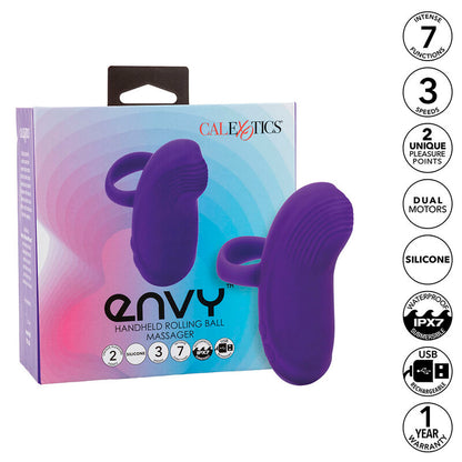 CALEXOTICS ENVY HANDHELD ROLLING BALL MASSAGER 7 VIBRAaaES ROXO