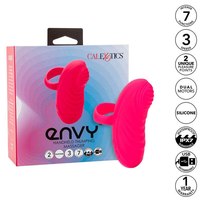 CALEXOTICS ENVY HANDHELD ROLLING BALL MASSAGER 7 VIBRAaaES ROSA