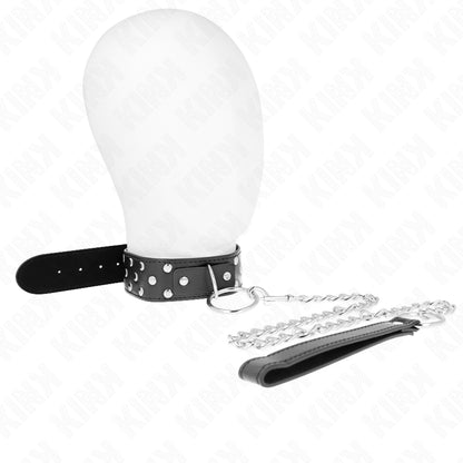 KINK COLAR DE ALaA DE REBITE DE ANEL COM CINTO 65 CM PRETO AJUSTaVEL 36 50 CM X 38 CM