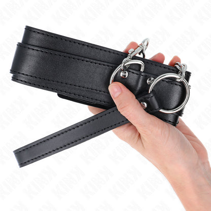 KINK COLAR COM ALaA 65 CM FIVELAS PRATA AJUSTaVEIS 33 46 CM X 55 CM