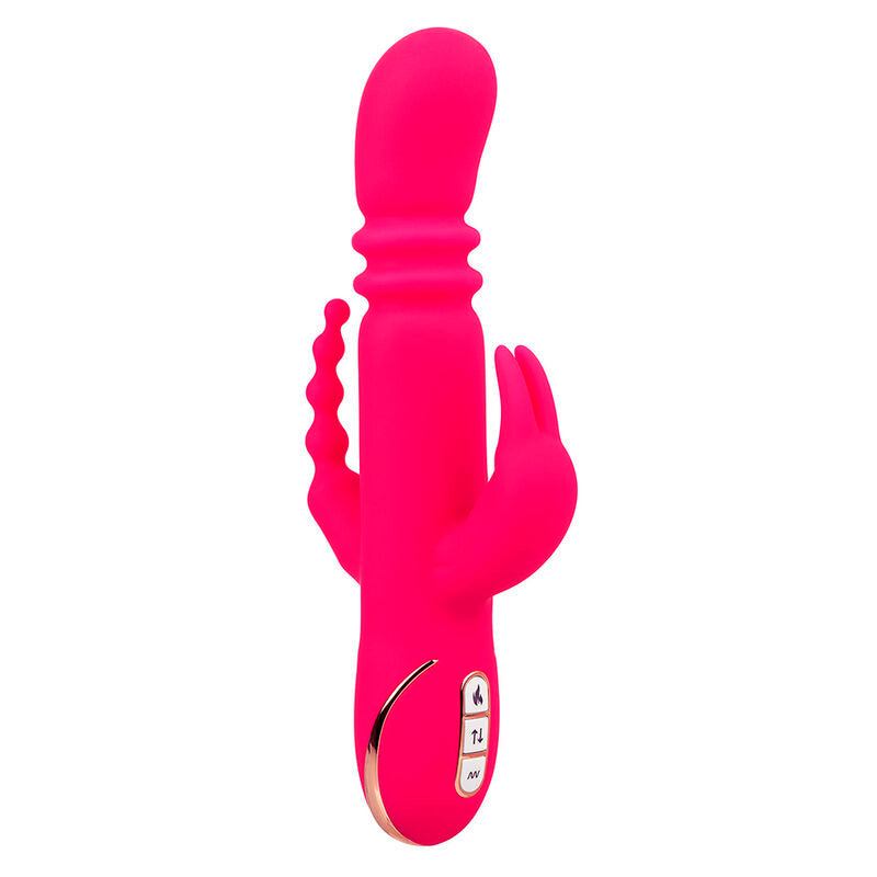 CALEXOTICS JACK FANTASY VIBRADOR TRIPLO AQUECIDO COELHO ROSA