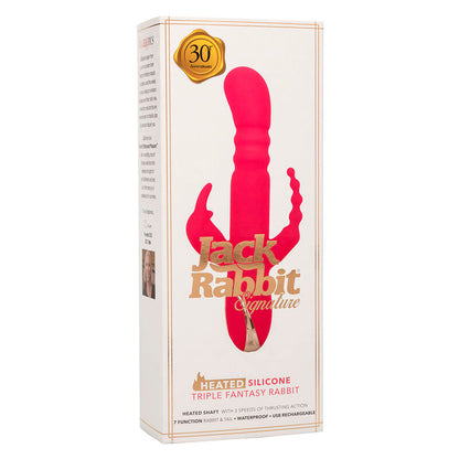 CALEXOTICS JACK FANTASY VIBRADOR TRIPLO AQUECIDO COELHO ROSA