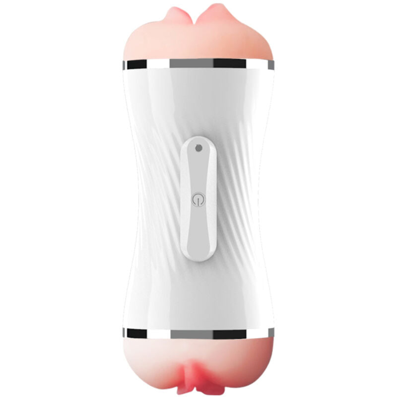 ARMONY MASTURBADOR VIBRADOR DUPLO VAGINA E BOCA BRANCO