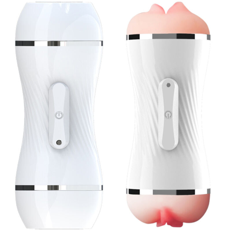 ARMONY MASTURBADOR VIBRADOR DUPLO VAGINA E BOCA BRANCO