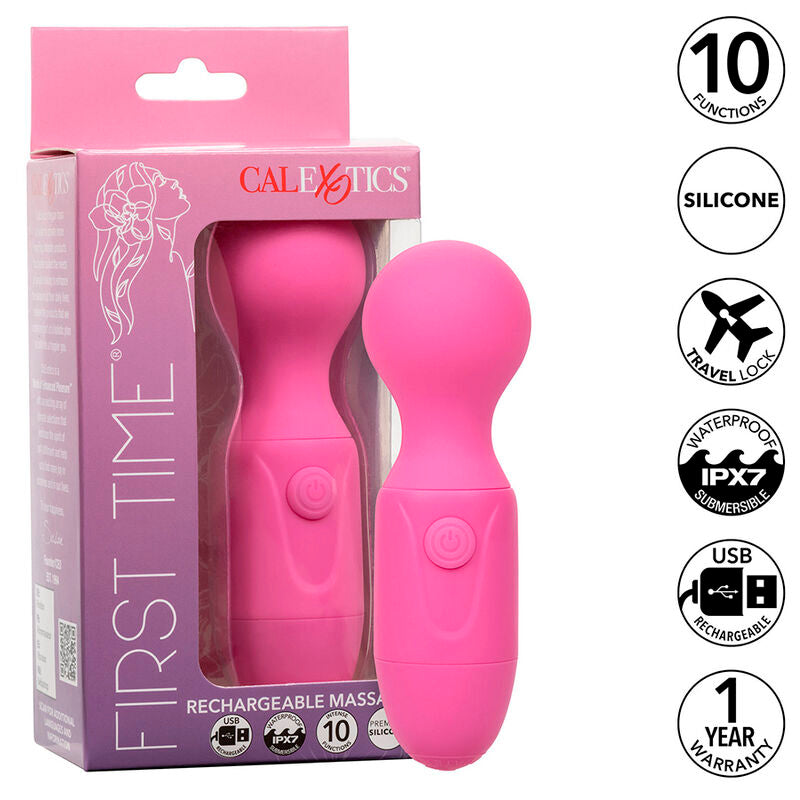 CALEXOTICS FIRST TIME MASSAGEADOR RECARREGaVEL 10 VIBRAaaES ROSA