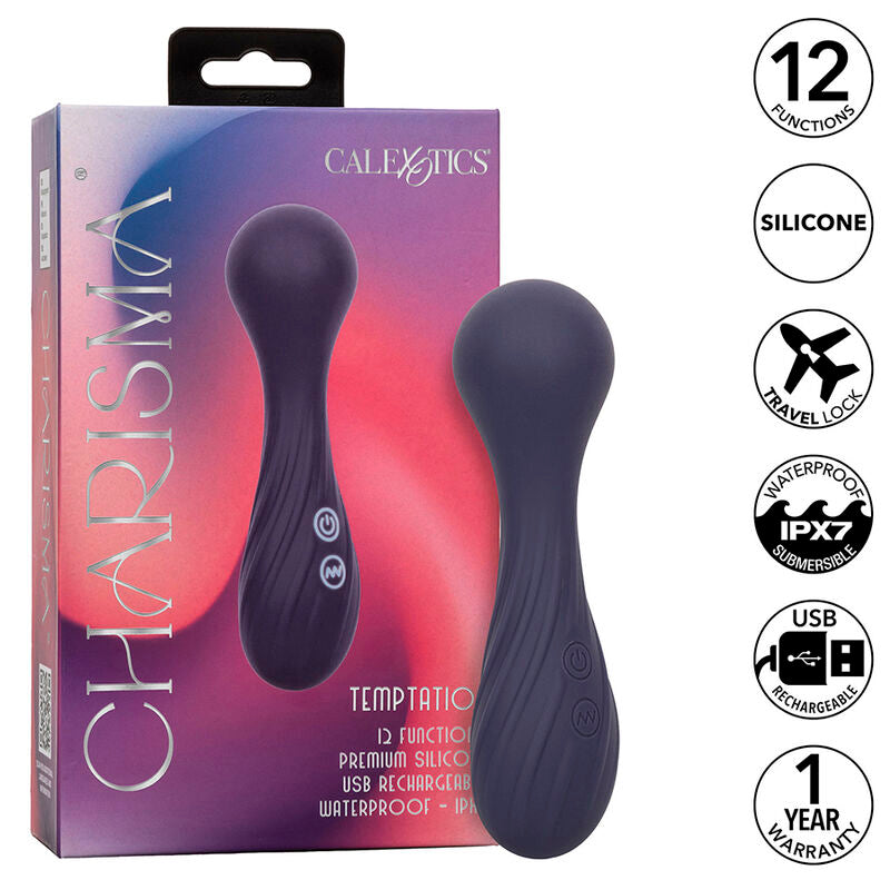 CALEXOTICS CHARISMA TEMPTATION MASSAGER 12 FUNaaES ROXO