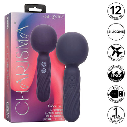 CALEXOTICS CHARISMA SEDUCTION MASSAGER 12 FUNaaES 1775 CM X 625 CM ROXO