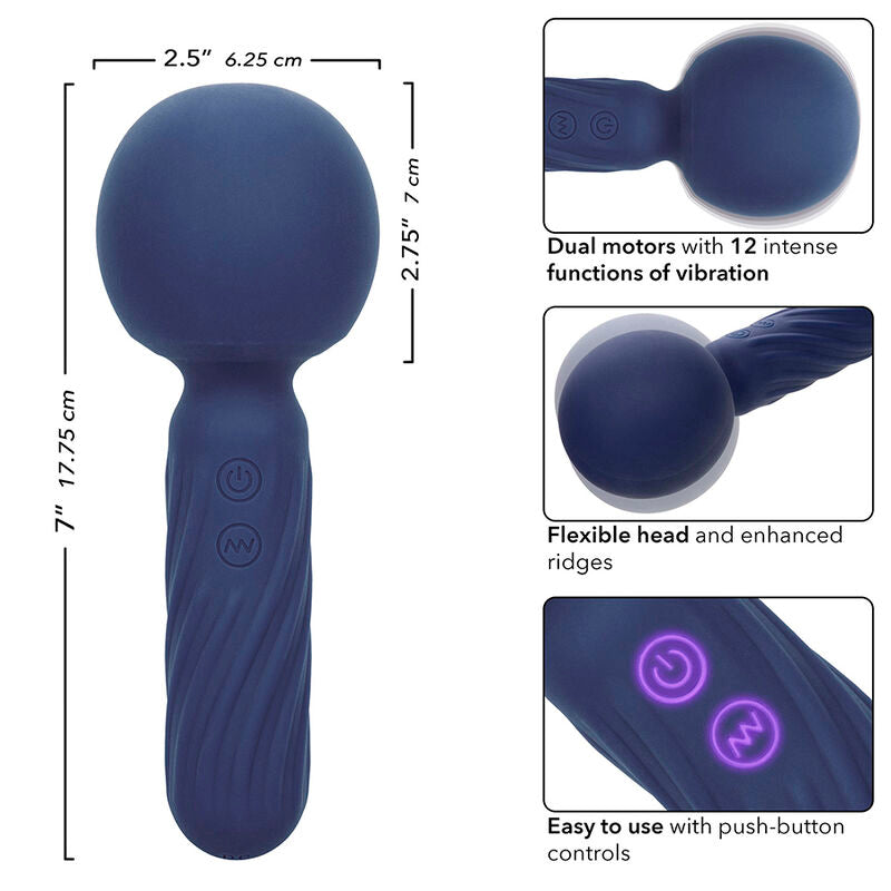 CALEXOTICS CHARISMA SEDUCTION MASSAGER 12 FUNaaES 1775 CM X 625 CM ROXO