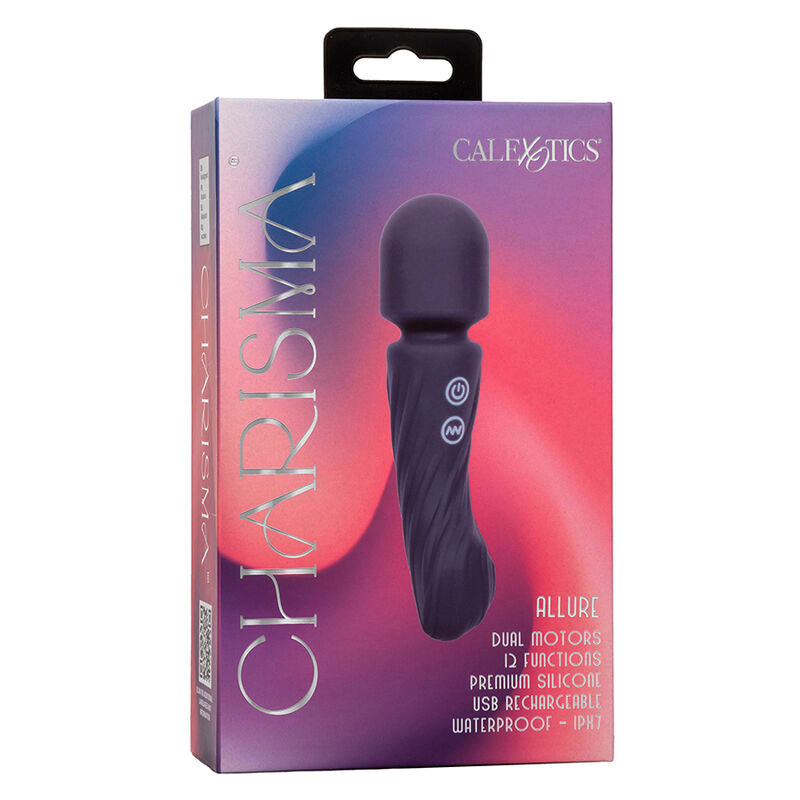 CALEXOTICS CHARISMA ALLURE MASSAGER DUAL MOTORS 12 FUNaaES 1725 CM X 45 CM ROXO