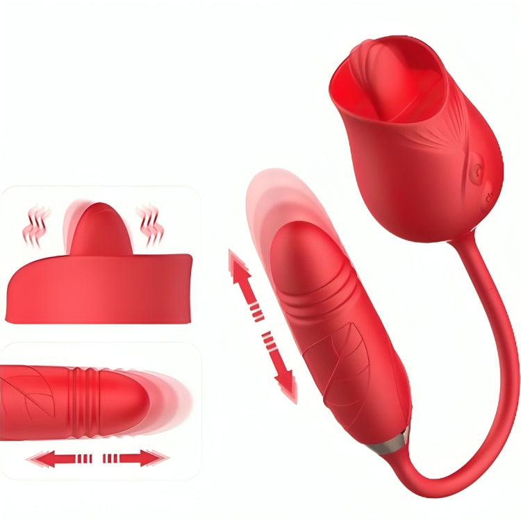 ARMONY VIBRADOR DE FLOR DELIGHT E IMPULSO COM LaNGUA VERMELHA