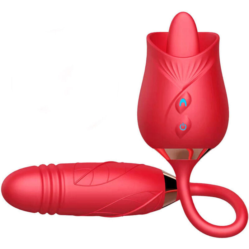 ARMONY VIBRADOR DE FLOR DELIGHT E IMPULSO COM LaNGUA VERMELHA