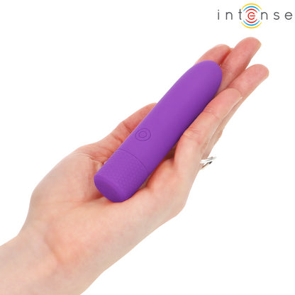 INTENSE SYMONE USB RECARREGaVEL VIBRATaRIA BULLET 8 VIBRAaaES ROXO 10 X 22 CM