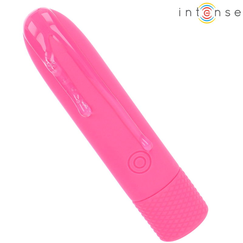 INTENSE SYMONE USB RECARREGaVEL VIBRATaRIA BULLET 8 VIBRAaaES ROSA 10 X 22 CM