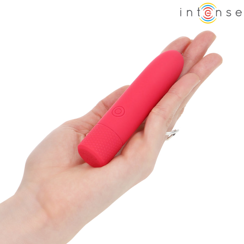 INTENSE SYMONE USB RECARREGaVEL VIBRATaRIA BULLET 8 VIBRAaaES VERMELHO 10 X 22 CM