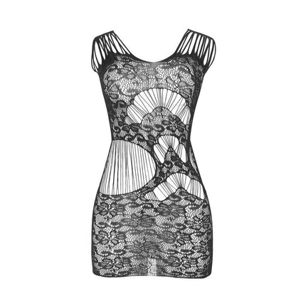 SUBBLIME 951771 BODYSTOCKING LONGO COM COSTAS ABERTAS COM REDE DE ARRASTO PRETO TAMANHO aNICO