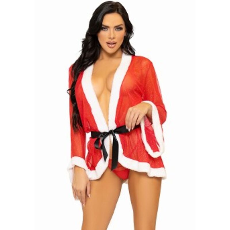 LEG AVENUE FANTASIA DE LINGERIE SEXY DE NATAL PAPAI NOEL VERMELHO M G