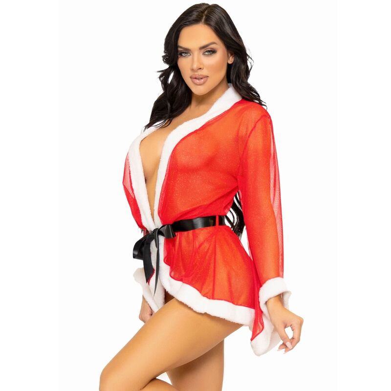 LEG AVENUE FANTASIA DE LINGERIE SEXY DE NATAL PAPAI NOEL VERMELHO M G