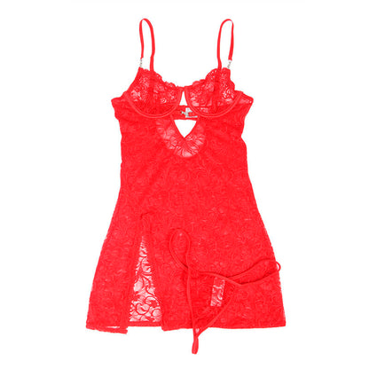 SUBBLIME 954208 BABYDOLL DE RENDA COM ALaAS AJUSTaVEIS VERMELHO S M