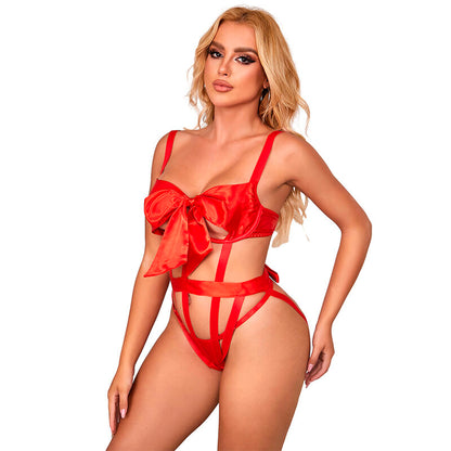 SUBBLIME 954468 BODY SEXY CALADO CON LAZO ROJO S M