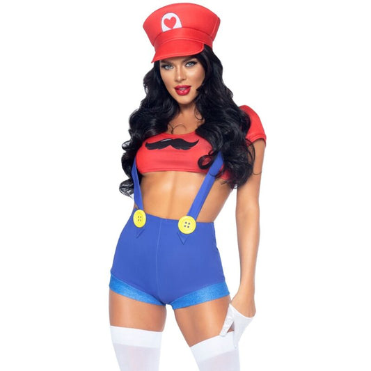 LEG AVENUE TRAJE SEXY MARIO BROS VERMELHO AZUL S