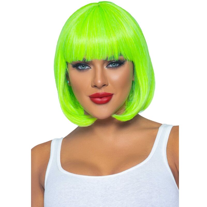 LEG AVENUE PERUCA BOB FLUORESCENTE VERDE NEON