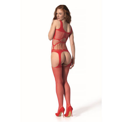 PASSION BS 106 BODYSTOCKING VERMELHO TAMANHO aNICO