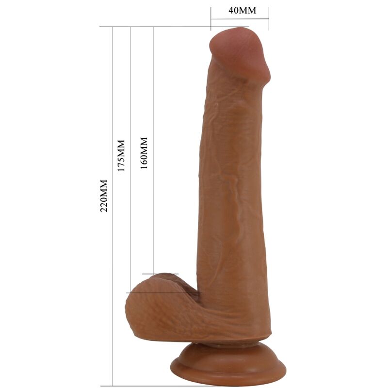 PRETTY LOVE DILDO REALISTA ALTO 22 CM MARROM