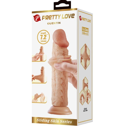 PRETTY LOVE DILDO REALISTA QUENTIN 18 CM CARNE