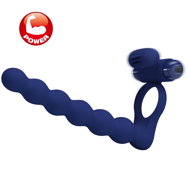 PRETTY LOVE AJMAL ANEL VIBRADOR COM PLUG AZUL