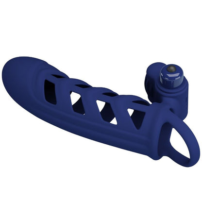 PRETTY LOVE ALTAF ANEL VIBRADOR COM BAINHA DE SILICONE AZUL