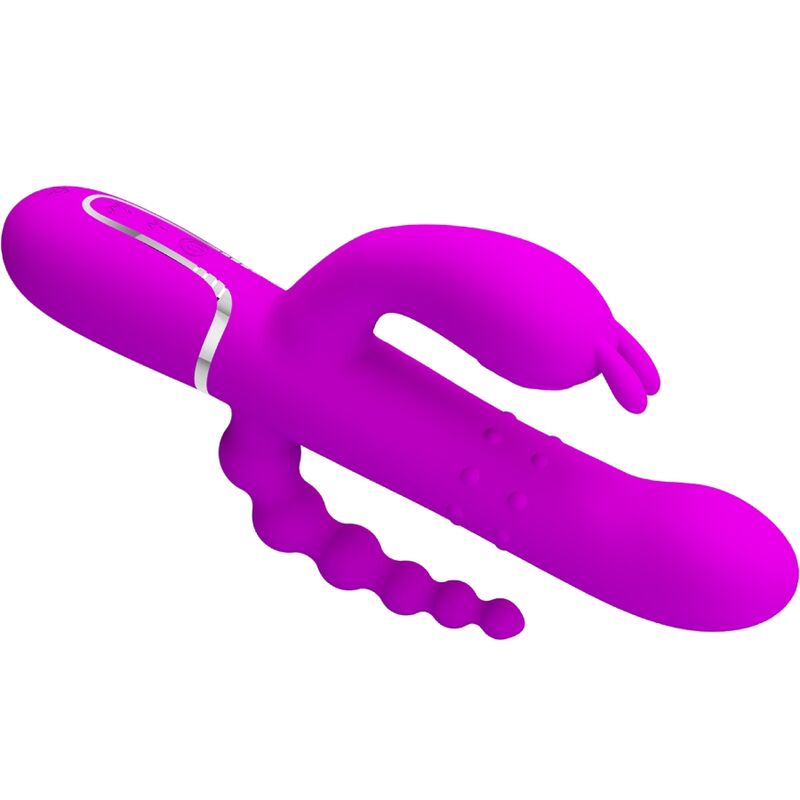 PRETTY LOVE CAMMY VIBRADOR TRIPLO MULTIFUNCIONAL 4 EM 1 ROSA