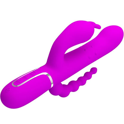 PRETTY LOVE CAMMY VIBRADOR TRIPLO MULTIFUNCIONAL 4 EM 1 ROSA