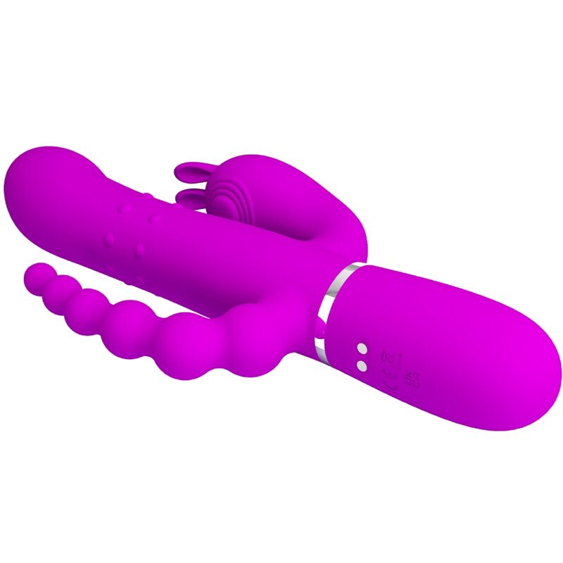 PRETTY LOVE CAMMY VIBRADOR TRIPLO MULTIFUNCIONAL 4 EM 1 ROSA