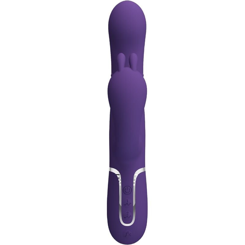 PRETTY LOVE CAMMY TRIPLO VIBRADOR MULTIFUNaaO 4 EM 1 ROXO