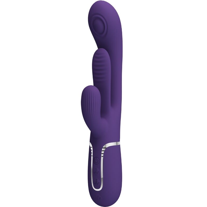 PRETTY LOVE SHANIA TRIPLE RABBIT VIBRADOR MULTIFUNCIONAL ROXO