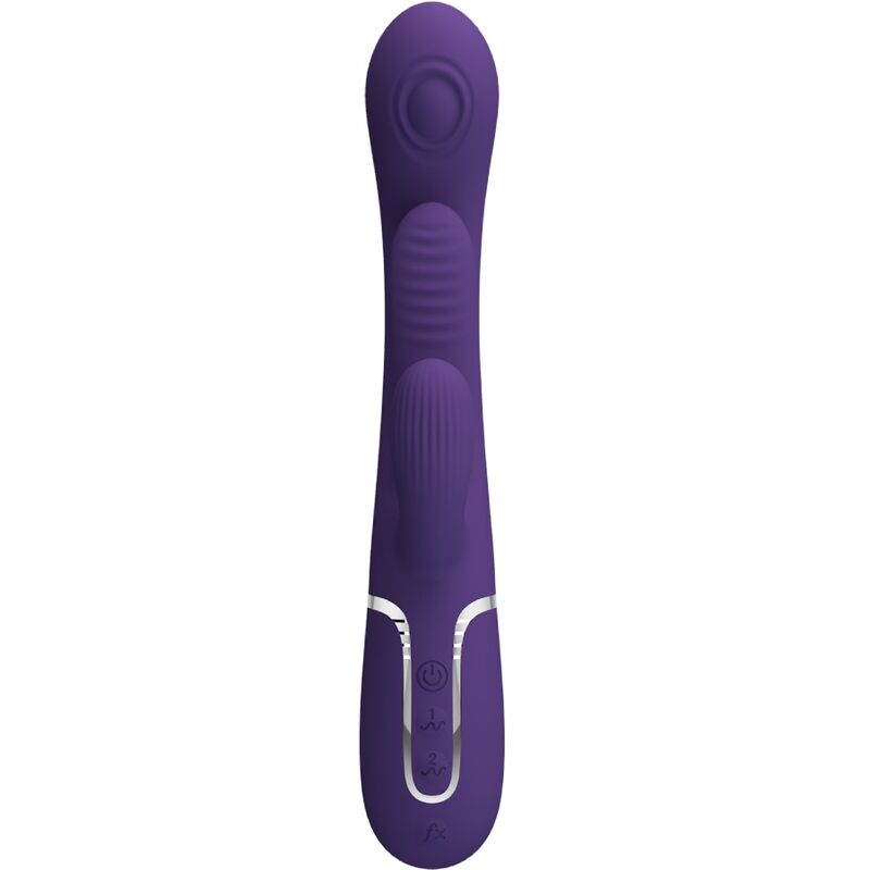 PRETTY LOVE SHANIA TRIPLE RABBIT VIBRADOR MULTIFUNCIONAL ROXO