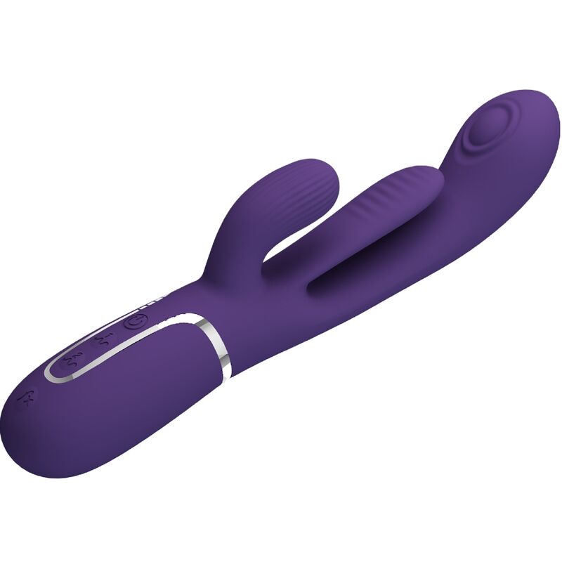 PRETTY LOVE SHANIA TRIPLE RABBIT VIBRADOR MULTIFUNCIONAL ROXO