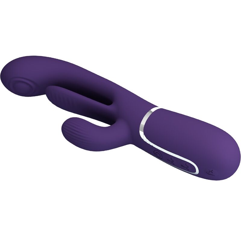 PRETTY LOVE SHANIA TRIPLE RABBIT VIBRADOR MULTIFUNCIONAL ROXO